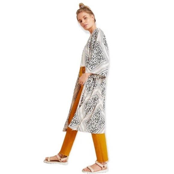 New! Anthropologie Leopard Print Duster Ki… - Picture 2 of 5